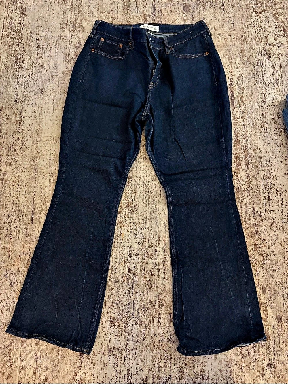 Abercrombie & Fitch Curve Love Mid Rise Bootcut Jean Jeans Blue Waist 29
